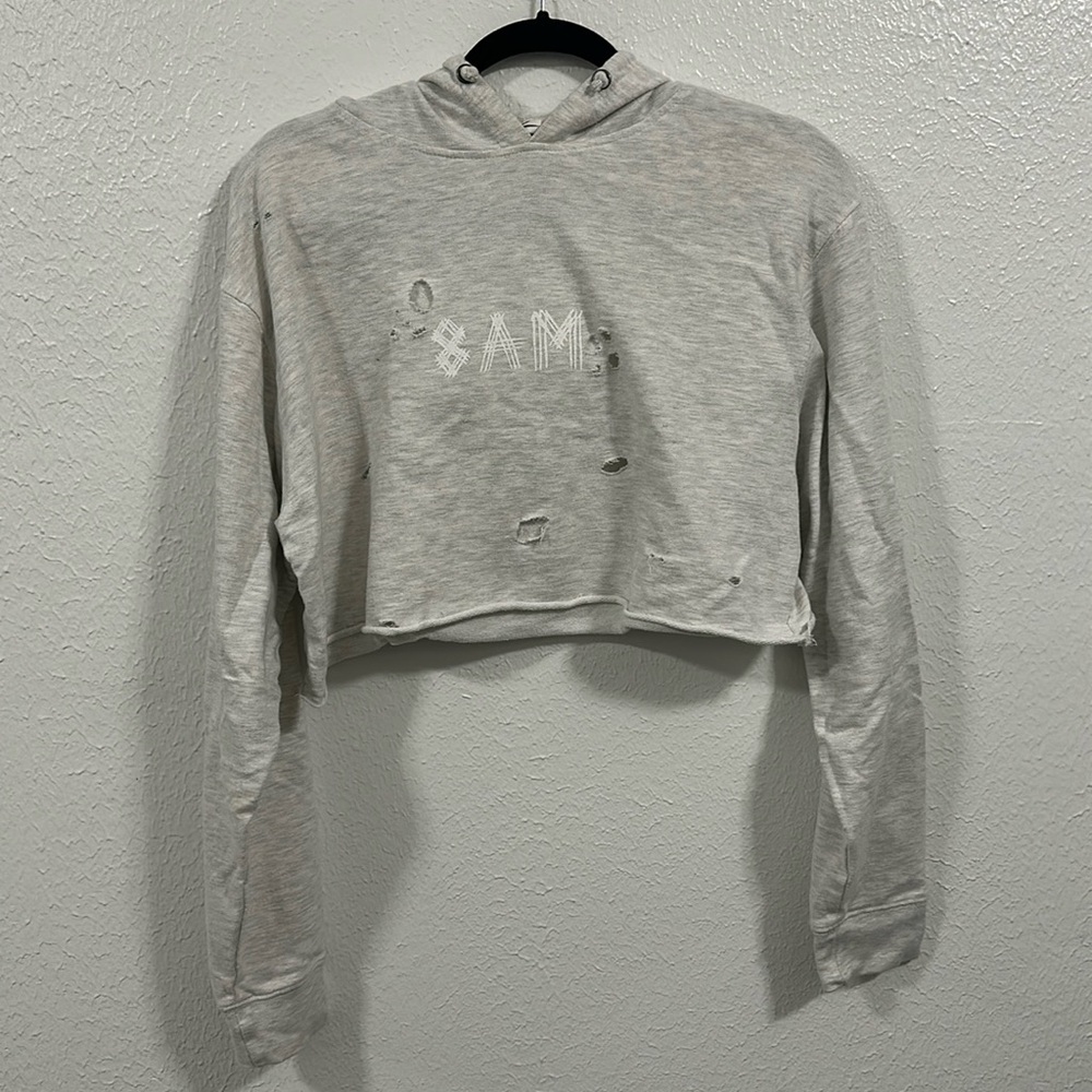 Oversized cropped hoodie